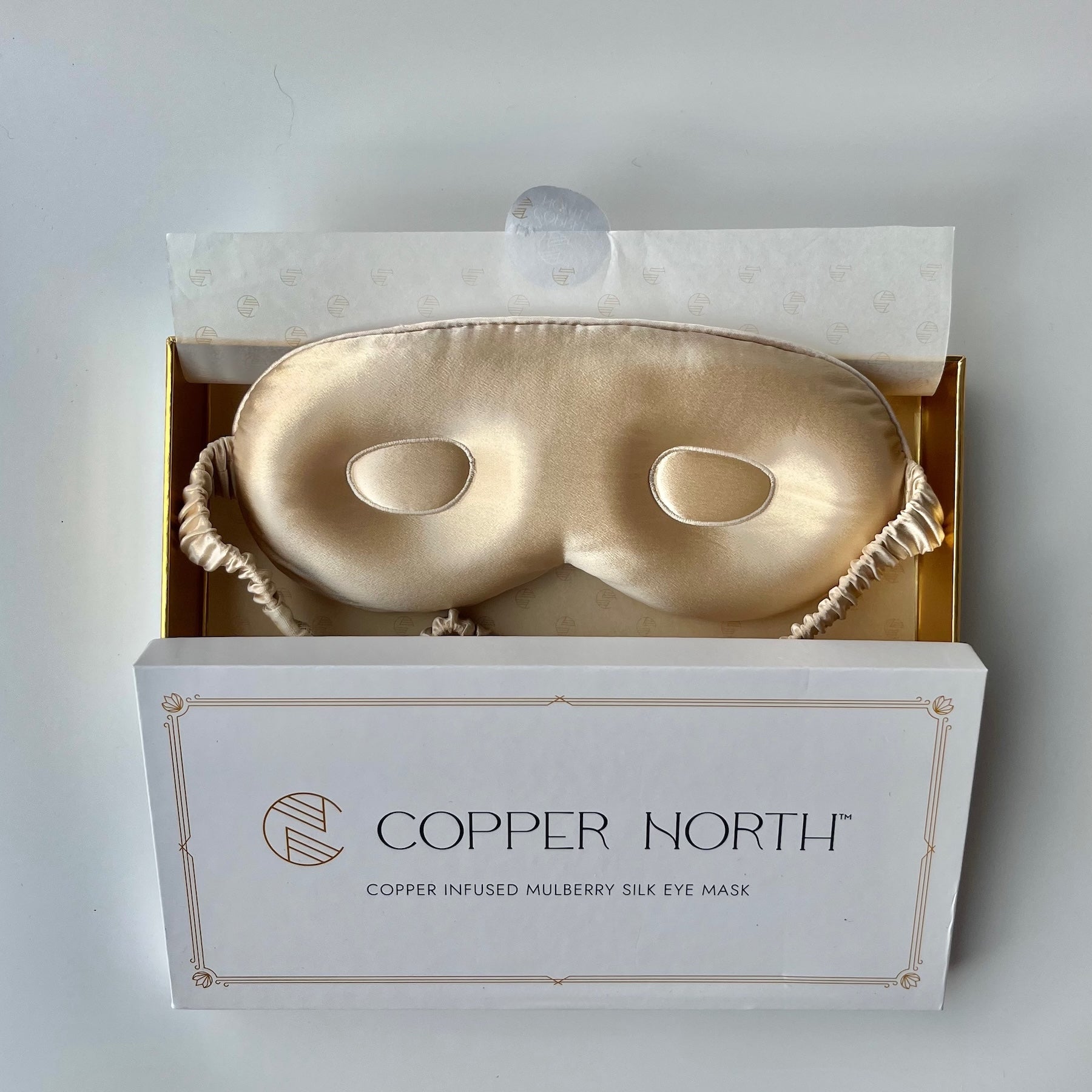 Gold Copper-Infused Silk Eye Mask, Umbra