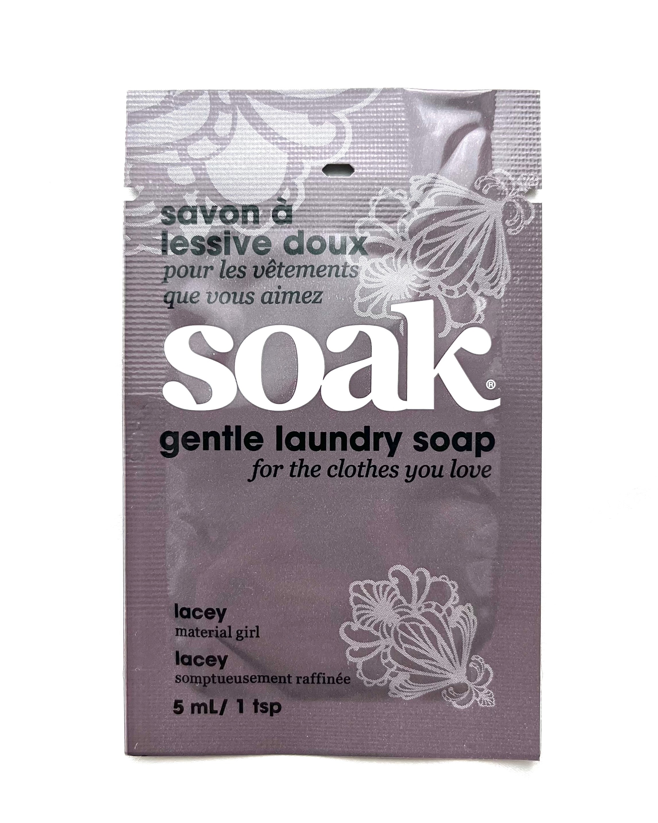 Soak Laundry Soap MiniSize Sample, Lacey
