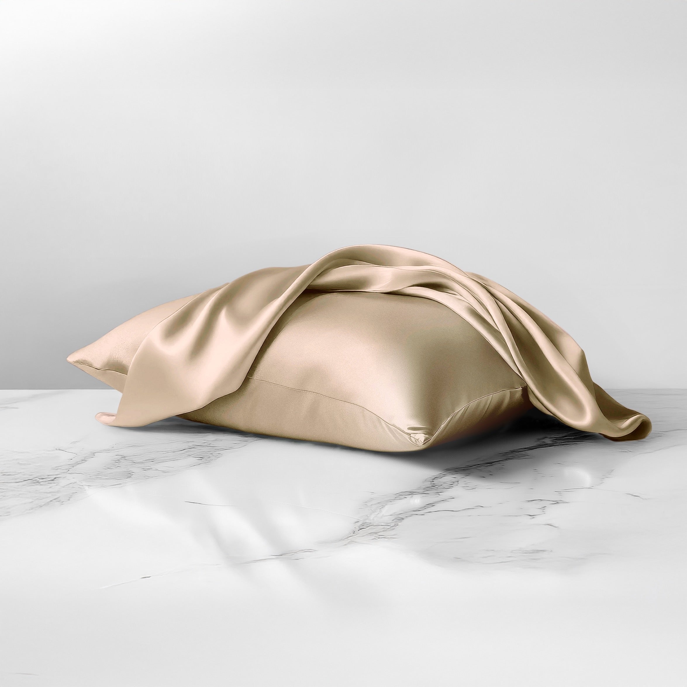 Gold 100% silk pillowcases infused with copper