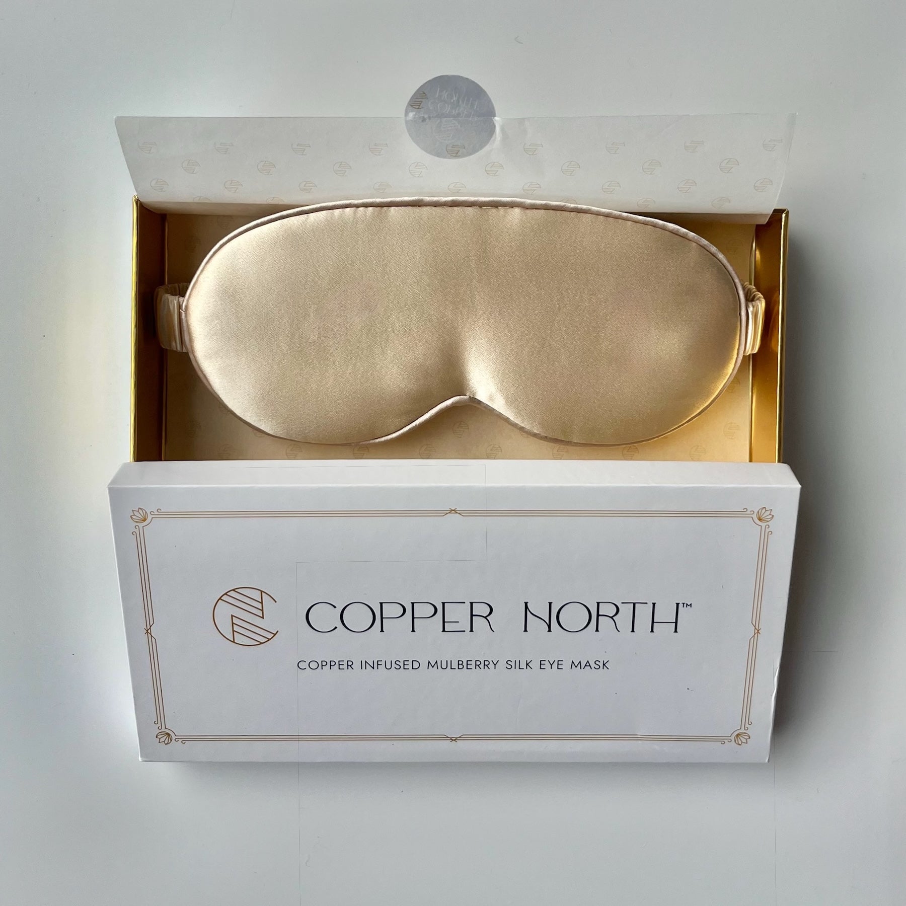 Gold Copper-Infused Silk Eye Mask, Umbra