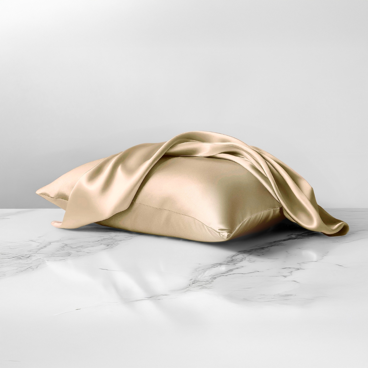 Gold 100% silk pillowcases infused with copper