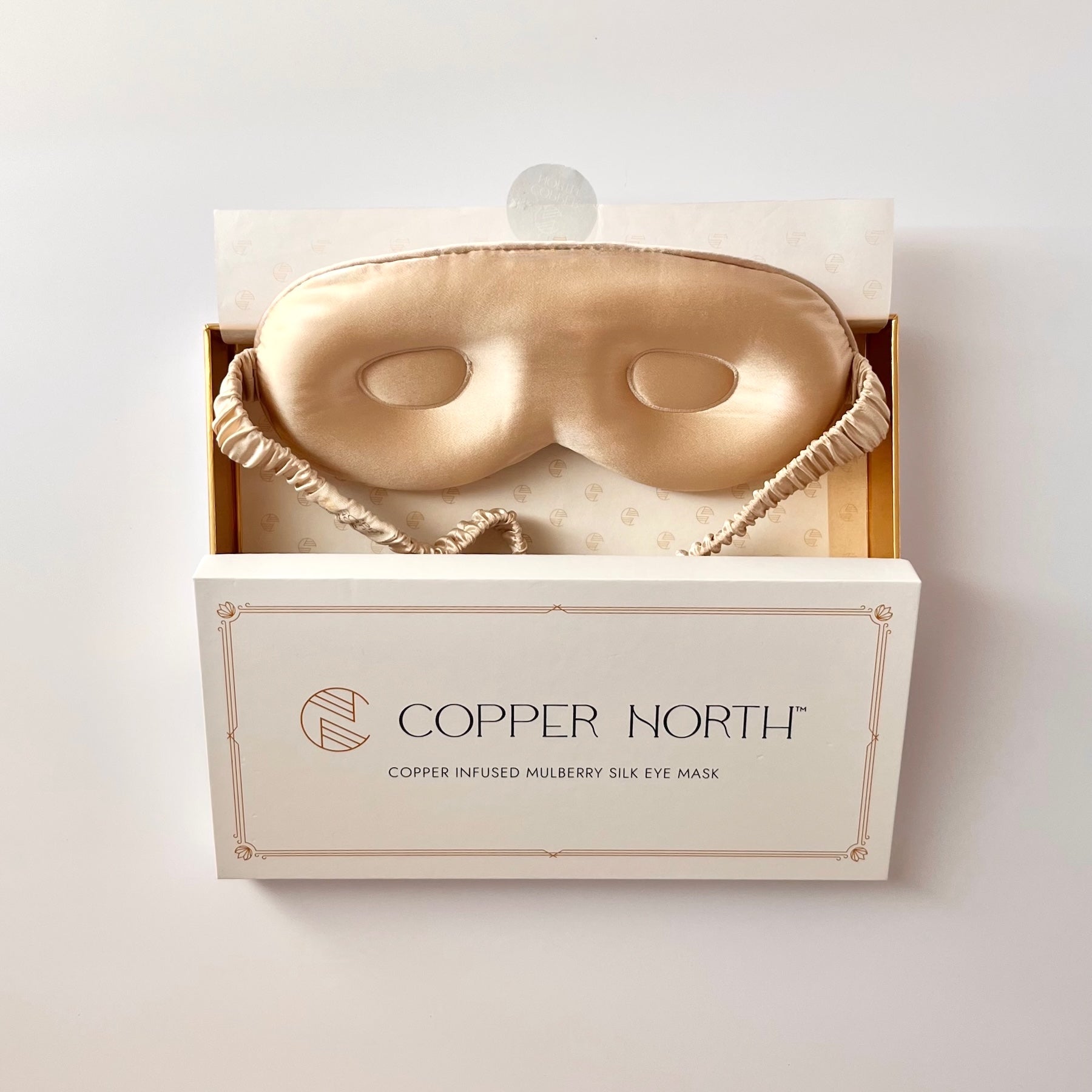 Gold Copper-Infused Silk Eye Mask, Umbra