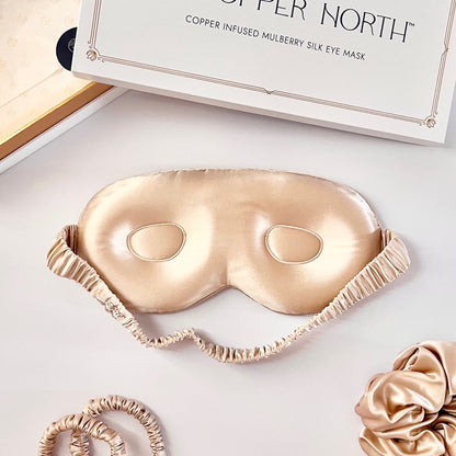 Gold Copper-Infused Silk Eye Mask, Umbra