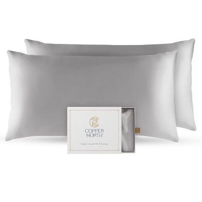 Copper Infused 100% Mulberry Silk Pillowcases