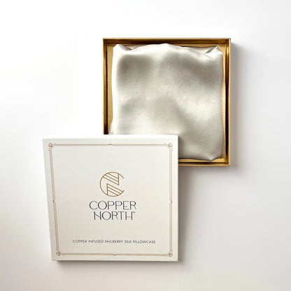 Copper Infused 100% Mulberry Silk Pillowcases