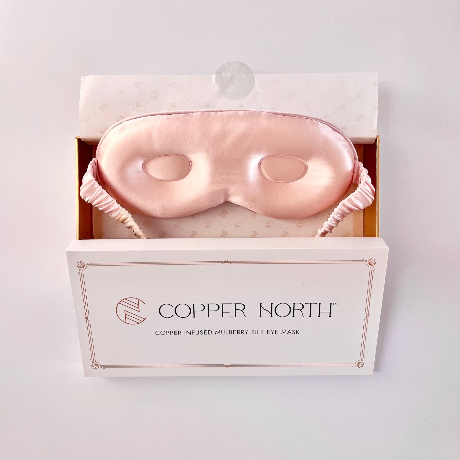 Rose Pink Copper-Infused Silk Eye Mask, Umbra