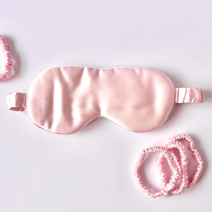 Rose Pink Copper-Infused Silk Eye Mask, Vesper